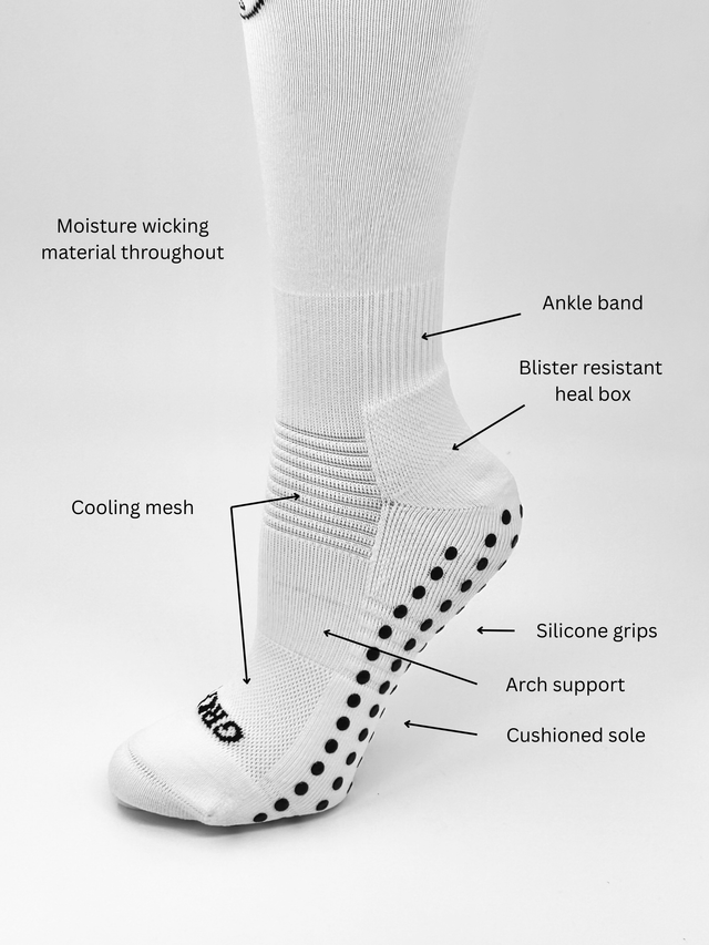Knee High Grey Grips Socks