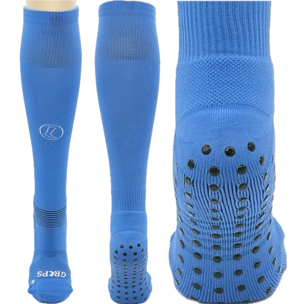 Knee High Blue Grips Socks