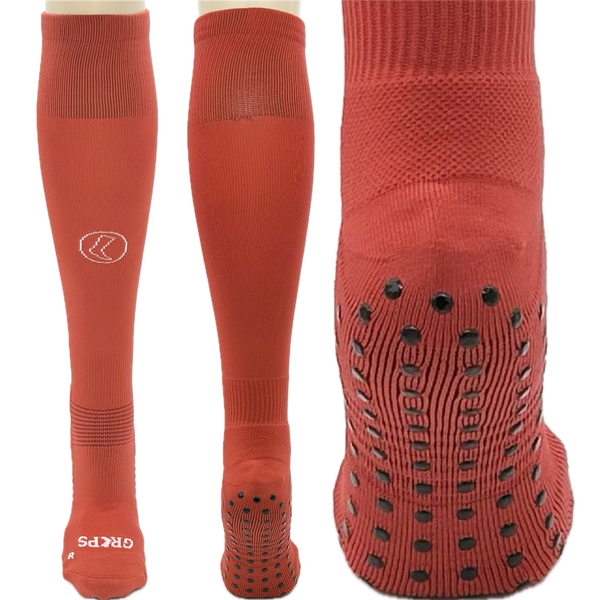Knee High Red Grips Socks